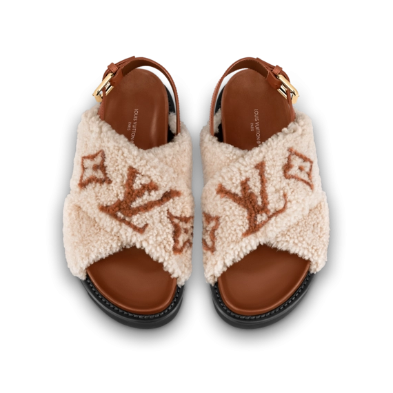 Women's Luxury Louis Vuitton Paseo Flat Comfort Sandals - Brand New