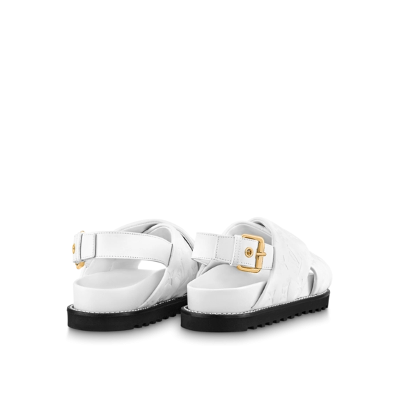 Step into New Territory with Women's Louis Vuitton Paseo Flat Comfort Sandal.