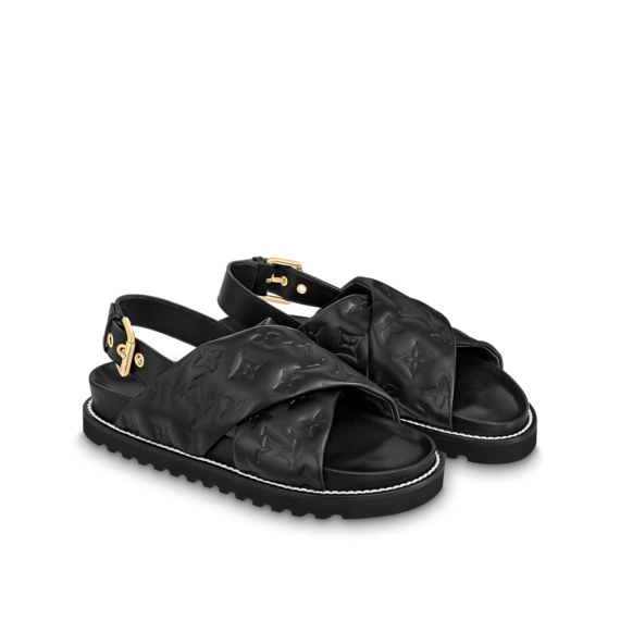 Women's Louis Vuitton Paseo Flat Comfort Sandal - On Sale Now