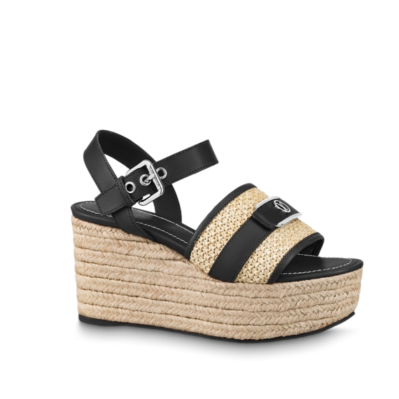 Look stylish this summer with a new Louis Vuitton Starboard Wedge Sandal for women - Buy Now!