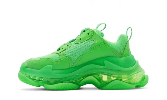 Shop Men's Balenciaga Triple S Neon Green