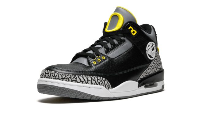 Original Buy - Women's Air Jordan 3 Oregon Pit Crew BLACK/YELLOW-WHITE