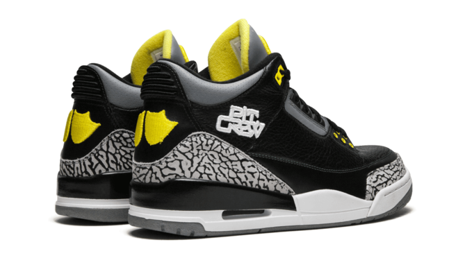 Shop Now: Eye-catching Original Air Jordan 3 Oregon Pit Crew for Men in Black and Yellow Shades