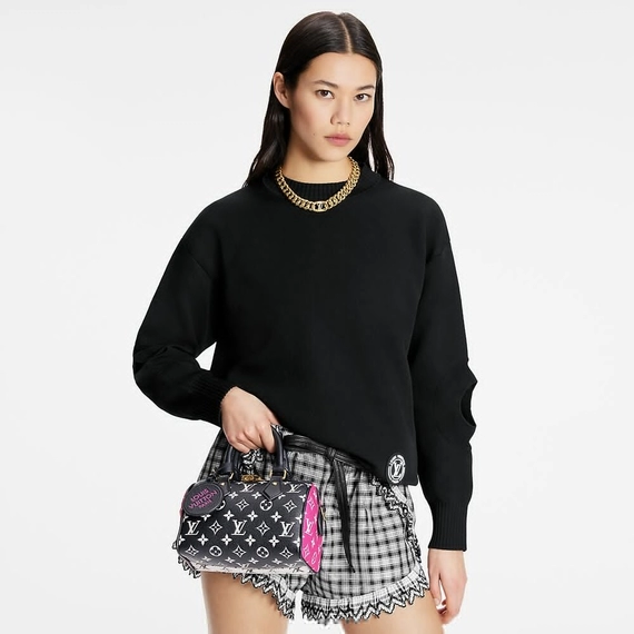 Shop for the iconic Louis Vuitton Speedy Bandouliere 20 in black, white, and pink for women - Fresh, Stylish and High-end Quality.