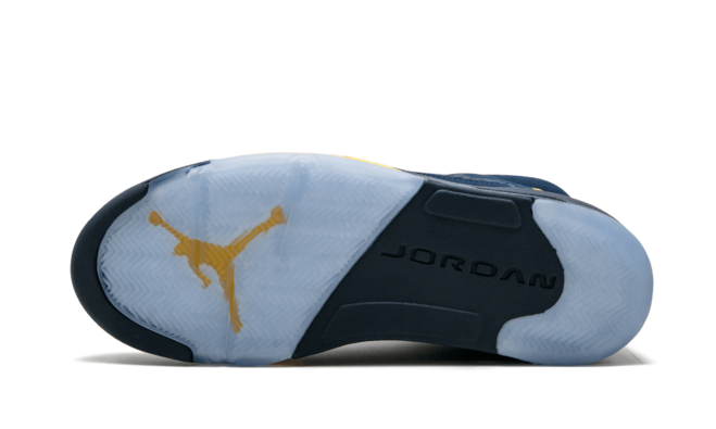 Men's Nike Air Jordan 5 Retro - Michigan COL NAVY/COL NAVY-ARM Footwear, Original and On Sale