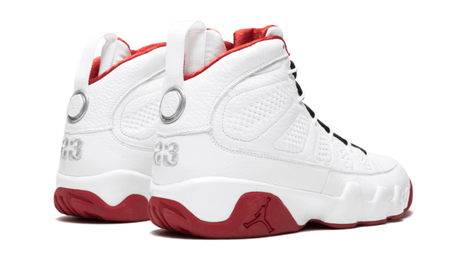 Get the Trendy Look with Air Jordan 9 Retro HISTORY OF FLIGHT WHITE/RED Shoes for Men