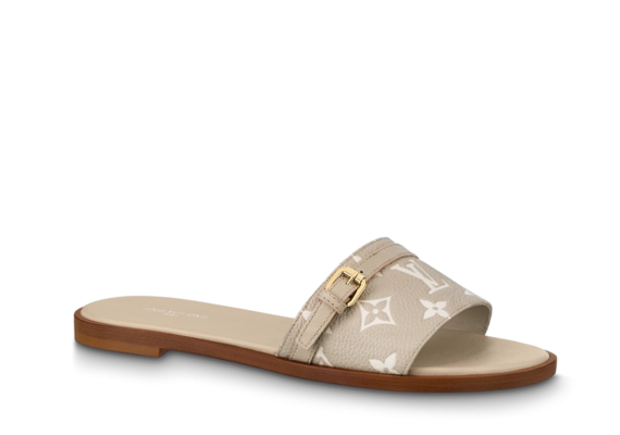 Buy Women's New Louis Vuitton Lock It Flat Mule