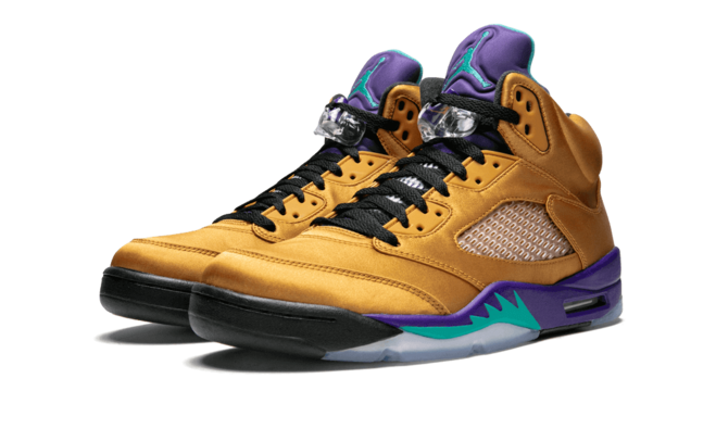 Outlet Store Offering Women's Infrared-Grape Ice-Black Air Jordan 5 Retro F&F Fresh Prince of Bel-Air Sneakers