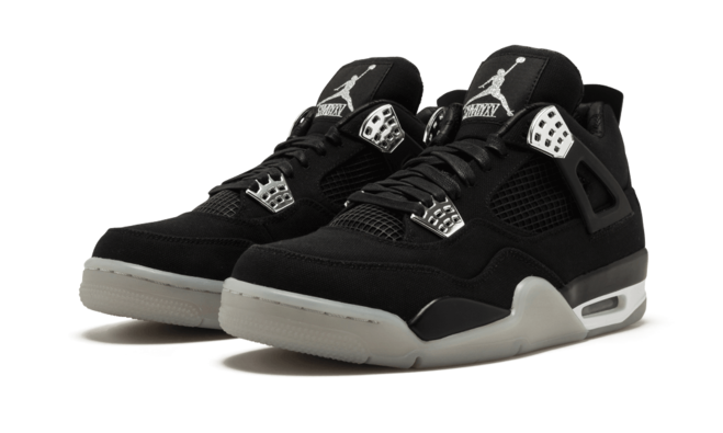 Men's Retro Air Jordan 4 EMINEM x Carhartt in BLK/CHROME-WHITE color - Original Outlet