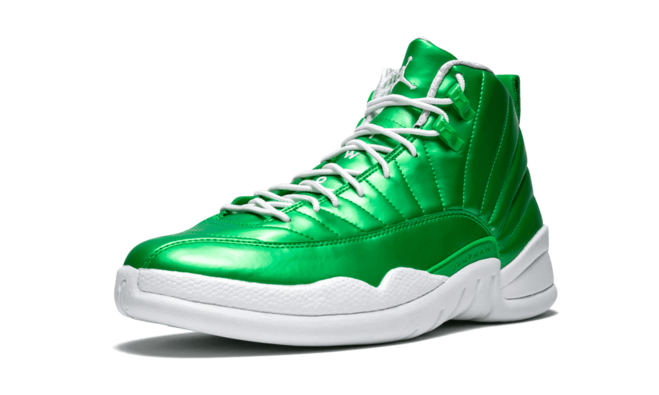 Chic Men's Footwear - Air Jordan 12 Metallic Green/Varsity White On Offer