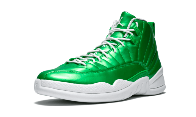 The On-Trend Women's Shoe: Air Jordan 12 METALLIC GREEN/VARSITY WHITE