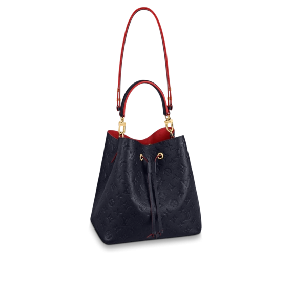 Buy Louis Vuitton NeoNoe MM Navy Blue and Red today from our Outlet Sale - Perfect for Women!