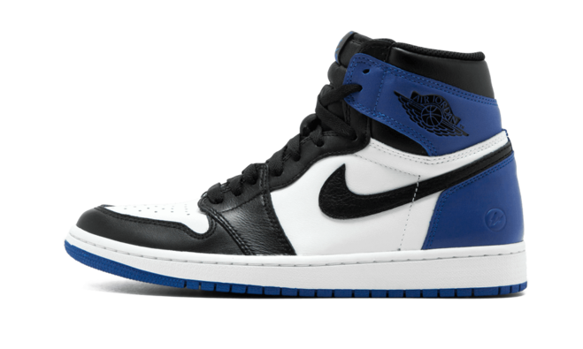 New Men's Air Jordan 1 X Fragment BLACK/SPORT ROYAL-WHITE Sneakers