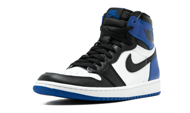 Classic Women's Air Jordan 1 X Fragment - BLACK/SPORT ROYAL-WHITE design - New