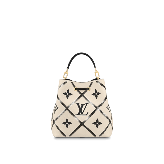 Buy Now: Women's Louis Vuitton NeoNoe MM Creme Beige & Black On Sale