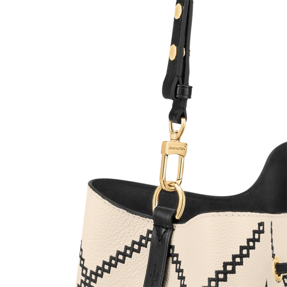 Women's LV NeoNoe MM: Creme Beige & Black Outlet Sale