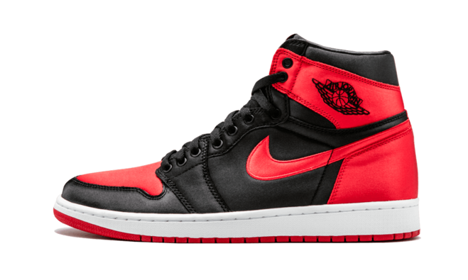 Men's Stylish Air Jordan 1 Retro High OG SE Satin BLACK/UNIVERSITY RED-WHITE Buy New