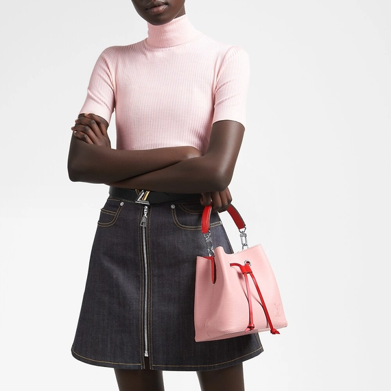 Shop Original Louis Vuitton NeoNoe BB Rose Ballerine Pink and Red for Women