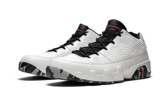 Classic Look Women's Air Jordan 9 Retro Low Jordan Brand Sneakers in White/Infrared 23-Black-Dark Grey-Wolf Grey