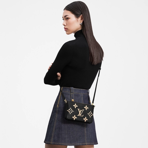 Original Louis Vuitton Double Zip Pochette for Women