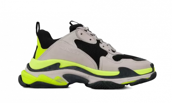 Buy Mens Balenciaga Triple S GREY/YELLOW/FLUO/BLACK for Outlet.