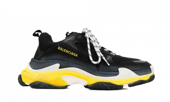 Balenciaga Triple S NOIR / JAUNE Women's Sneaker for Buy and Sale