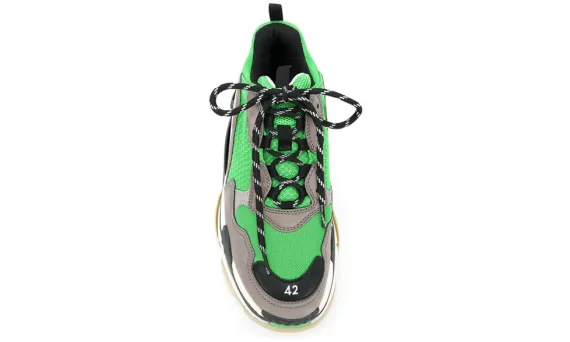 Buy New Balenciaga Triple S Sneakers Perfect for Women - Green/Grey/White