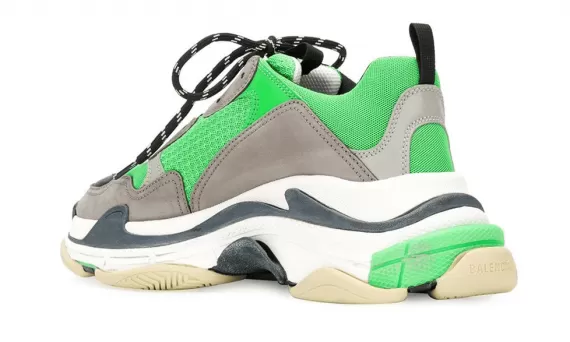 â€œShop the new Balenciaga Triple S sneaker for men in green, grey and white.