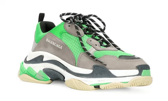 â€œGrab the iconic Triple S Balenciaga men's sneaker green/grey/white - new in store.