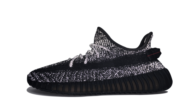 Mens fashion shoes - the Yeezy Boost 350 V2 Static Black Reflective.