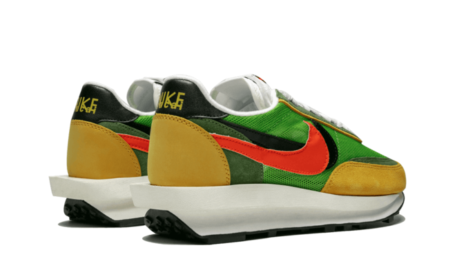 Mens Athletic Shoes - Sacai x Nike LDWaffle Trainer Green Gusto/Varsity Maize from Outlet