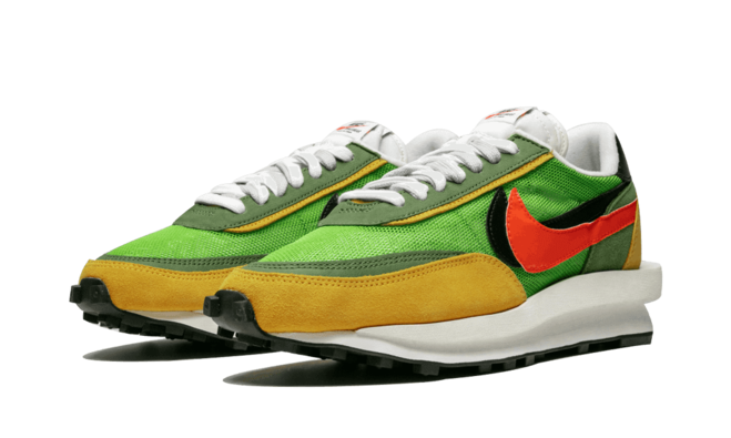 Sacai x Nike LDWaffle Trainer - Green Gusto/Varsity Maize for Men