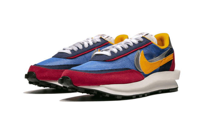 Cool Mens Shoes: Sacai x Nike LDWaffle Trainer Varsity Blue/Varsity Red Sale