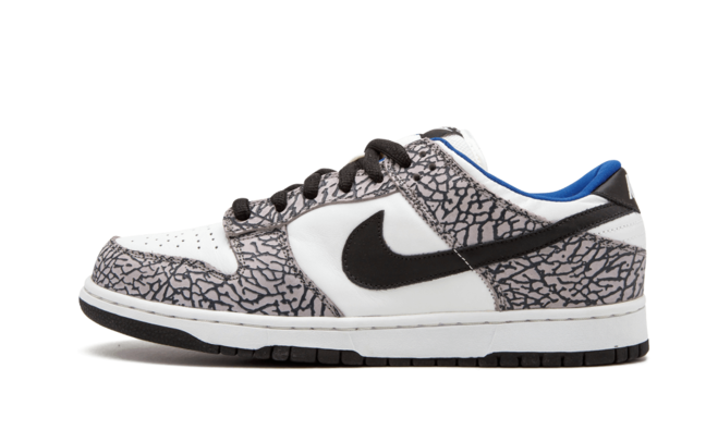 Nike Dunk Low Pro SB WHITE SUPREME WHITE/BLACK-CEMENT GREY