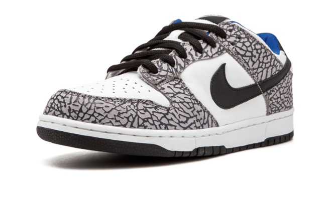 Mens' Nike Low Top Skate Shoe: Dunk Low Pro SB White Supreme White/Black-Cement Grey Original Outlet