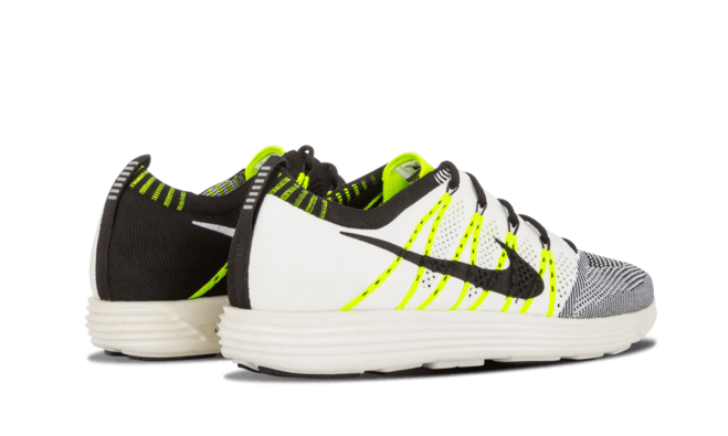 Outlet Store - Latest Women's Nike Lunar Fly Knit HTM NRG WHITE BLACK-VOLT Shoe