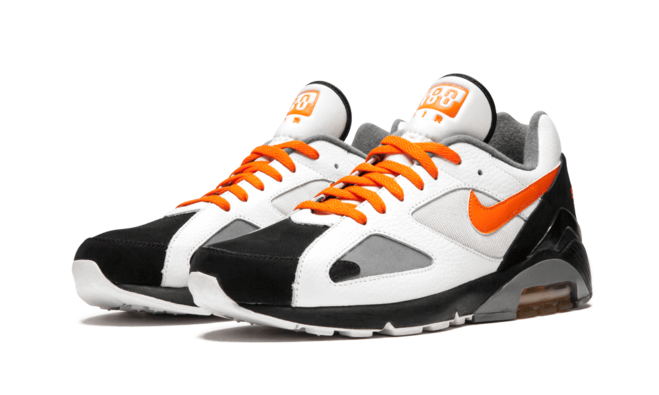 Men's Stylish Sportswear - Nike Air Max 180 WHITE/BLACK/ORANGE