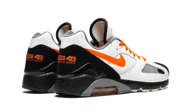 Upgrade your Footwear - Nike Air Max 180 Shade 45 - White/Black/Orange for Women