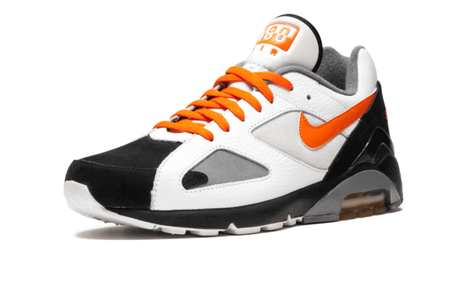 Get Comfortable: Women's Nike Air Max 180 Shade 45 - White/Black/Orange at Original Store