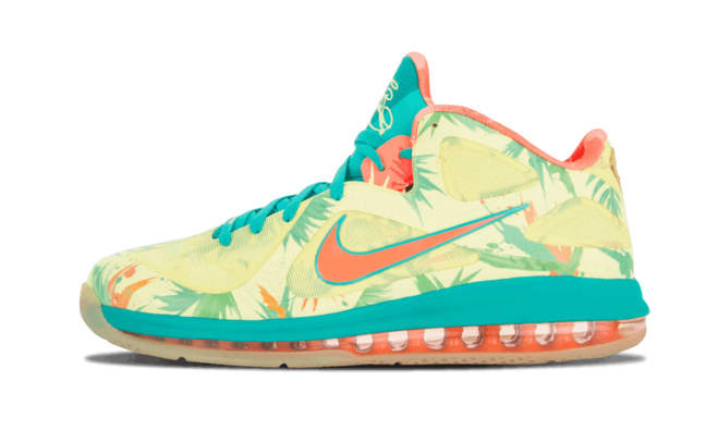 Women's Nike Lebron 9 Low LIME/NEW GREEN-PINK Sneakers