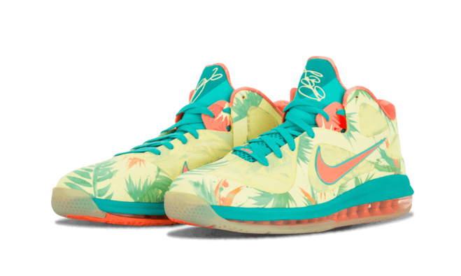 Women's Nike Lebron 9 Low Arnold Palmer LIME/NEW GREEN-PINK