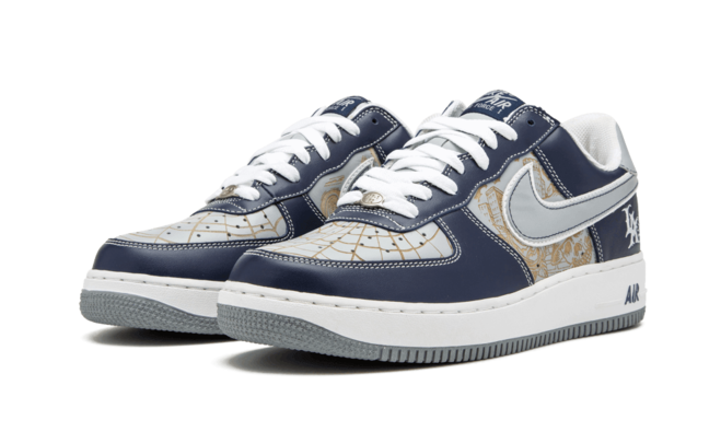 Men's Nike Air Force 1 Mr. Cartoon Hyperstrike Navy/Silver/White Footwear