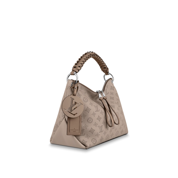 Get Your Hands on the Latest Louis Vuitton Beaubourg Hobo MM Galet Gray for Women.