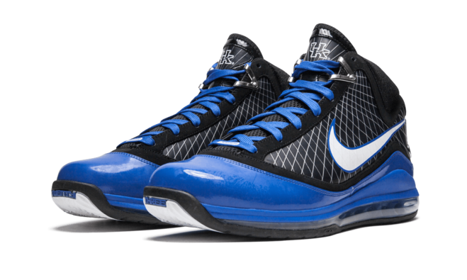 Buy Men's Nike Lebron 7 Promo Blue/Black/White - University Kentucky Outlet