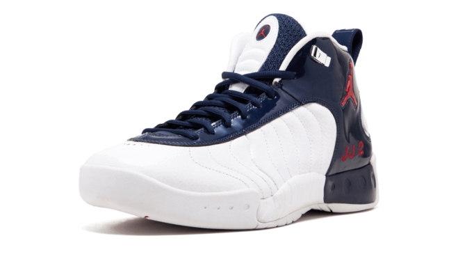 Snag a Bargain with Men's Jordan Jumpman Team Pro PE Shoes White/Varsity Red-Midnight Navy