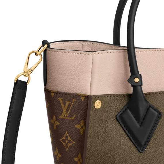 Shop the Latest Women's Louis Vuitton On My Side MM Bag in Laurier Green/Toffee Latte Beige - On Sale Now!