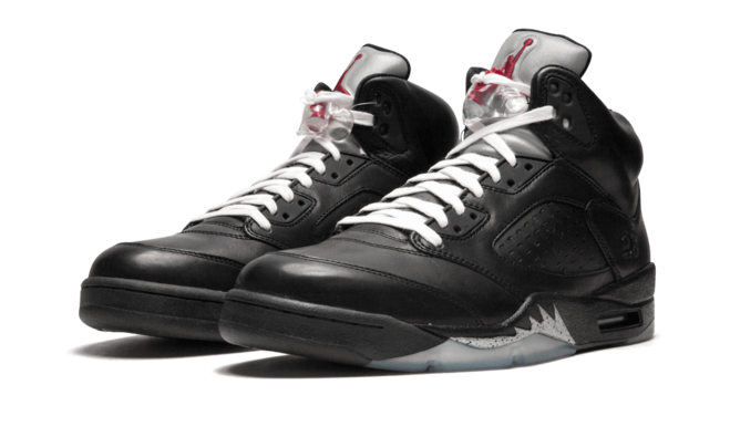men's classic Air Jordan 5 Retro Premio Bin 5 BLACK/BLACK-METALLIC SILVER shoes from new