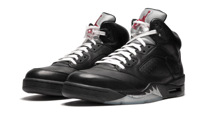 New Collection of Women's Air Jordan 5 Retro for Comfort and Style - Premio Bin 5 in Black and Metallic Silver