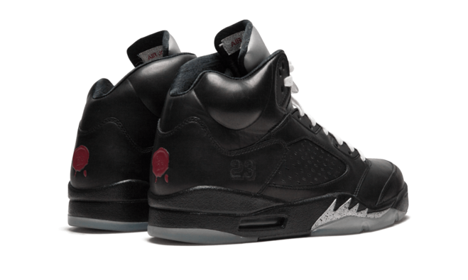 new stylish men's Air Jordan 5 Retro Premio Bin 5 BLACK/BLACK-METALLIC SILVER sneakers