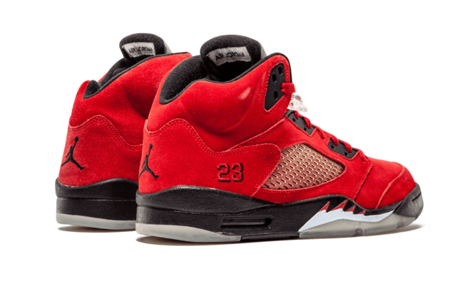 Shop Stylish Women's New Sale Air Jordan 5 Retro DMP Raging Bull RED/BLACK/REFLECTIVE Sneakers